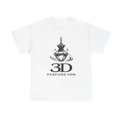 Perfume Bottle Graphic Tee — '3D Perfume' Logo T-Shirt